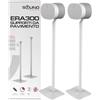 Sound bass ERA300 Supporto da Pavimento, Design in metallo di Alta Qualità, Supporto per Altoparlanti Compatibile con Sonos ERA 300, Accessori Inclusi, Gestione Cavi, Progettato nel Regno Unito, Bianco Doppio