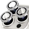 Coiwxmoi Protezione Fotocamera per iPhone 16 Pro/16 Pro Max,Glitter Posteriore Copri Telecamera Pellicola Vetro Camera Proteggi Obiettivo HD Trasparente Durezza 9H Anti-graffio Bling Lente,Argento