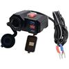 Bolwins D74CS - Adattatore per accendisigari a LED per moto, con supporto touch da 12 V/24 V, per moto, impermeabile