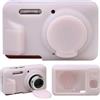 Supmay Cassa della fotocamera in silicone per fotocamera digitale Kodak PIXPRO FZ55, custodia protettiva in silicone morbida copertura lente rimovibile, Gelatina rosa