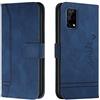 Bravoday Cover per Realme 7 5G / Realme V5 5G / Realme Q2 5G, Flip Custodia in Pelle PU Portafoglio Custodia per Realme 7 5G, con Slot per Schede, Blu