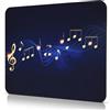 CHUQING Tappetino per mouse piccolo, con motivo piccolo, per ragazze, 240 x 200 mm, note musicali