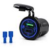 topolenashop Caricabatterie Doppio USB TYPE-C 12V/24V per Auto, Furgone, Camper, Camion - Presa da Incasso per Pannello - Ricarica Veloce per Smartphone, Tablet, GPS - 15.8W Universale