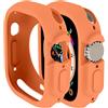 Yrzper Custodia compatibile con Apple Watch Ultra 3 /Ultra 2 /Ultra 49 mm Custodia a tutto tondo antiurto TPU silicone protettivo Bumper leggero e antiurto antigraffio Case (arancione)