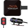 VSYSTO Moto Dash Caméra, WiFi HD 1080P vision nocturne starlight 130° grand angle avant et arrière caméra système DVR moto, Contrôle par câble, G-sensor, Enregistrement de cycle (D6L)