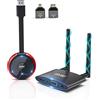 MpioLife HDMI Wireless 4K 5.8G, MpioLife Trasmettitore e Ricevitore HDMI Senza Fili, VGA&HDMI Doppio Schermo, Ricevitore Streaming Audio Video, Cast da Laptop/TV Box/Camera/PS/USBC a HDTV/Monitor/Proiettore