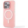 N NEWTOP 2in1 Cover CV57 Compatibile per Apple iPhone 15 PRO, Custodia TPU Gel Silicone Flessibile Morbida Rigida Case Posteriore Protezione Fotocamera Anti Urto Guscio Scocca Colorato (Rosa)