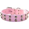 haoyueer Collare per cani in pelle largo 3 cm con borchie, per razze medie e grandi, Pitbull Terrier (M, rosa)