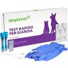 simple Vet Test Rapido Giardia Cane e Gatto - 2 Test - Parassiti Intestinali Vermi Diarrea, Kit Pronto Soccorso Cane e Gatto