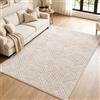 Capslpad Tappeto beige, 120 x 180 cm, lavabile, morbido tappeto da soggiorno, antiscivolo, tappetino moderno, tappeti per soggiorno, ufficio, camera da letto, sala da pranzo