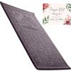 Sacred Artisans Tappeto da Preghiera Musulmano Tappeto Preghiera Islamico Regalo Musulmano | Morbido Velluto Imbottito Schiuma per Salah Ramadan Eid Viaggio (Grigio)