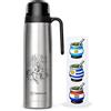 Termolar Thermos R-evolution 1L con Beccuccio per Mate e Manico - Dibujo | Acciaio Inox 304: 20 H Caldo / 36 H Freddo - Borraccia da Viaggio