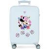 JOUMMA BAGS Minnie Flowers Trolley Abs 55 Cm 4 Ruote Celeste Chiaro