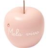 PALAIS ROYAL Mela Decorativa Rosa con Testo "Mela Vivo" 10,5cm