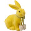 PALAIS ROYAL Coniglio di Pasqua con Tulipano 20cm Giallo in Resina