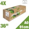 Rotolificio Pugliese Conf. 4 pz Rotoli Plotter A0 Carta Navigator - 91,4 cm x 50 m 90 g/mq 36 CIE 169 Premium