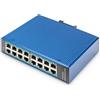 Digitus Switch di rete Digitus Gigabit 16 porte per l'industria, non gestito [DN-651129]