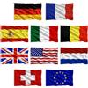 Brelet 10 Pezzi Bandiere Nazionali 90x150 cm Europa Italia Francia Spagna Germania Regno Unito Svizzera USA Belgio Paesi Bassi per alberghi,resort, organizzazioni esterne da appendere