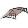 VIVOHOME Tenda da Sole per Finestra e Porta in Policarbonato con Giunzioni Marrone con Staffa Nera 100x100cm