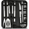 Recalma Set Barbecue in Acciaio Inox, Accessori Barbecue 18 Pezzi, Kit Barbecue con Custodia, Utensili Griglia per Barbecue, Idee Regalo Uomo, Perfetto per BBQ e Griglia Barbecue in Muratura