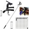 CeyKvo Set di adattatori per l'estensione di bombolette spray con supporto regolabile, asta telescopica da 3,66 metri, filettatura da 1,9 cm, universale per spray anti-vespe, spray colorato, detergente per