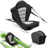 VEVOR Sedile per Kayak di Ricambio con Schienale Spessore Cuscino 65 mm, Sedile per Kayak Paddleboard Barche con Schienale Borsa Portaoggetti Cinghie Regolabili per SUP Canoa, 1 pezzo, Nero Grigio