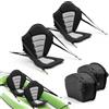 VEVOR Sedile per Kayak di Ricambio con Schienale Spessore Cuscino 12 mm, Sedile per Kayak Paddleboard Barche con Schienale Borsa Portaoggetti per SUP Canoa Attività Sportive Acquatiche, 2 pezzi