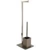 WELL HOME MOBILIARIO & DECORACIÓN Well Home Porta carta igienica con porta scopino in acciaio inox 22 x 18 x 70,5 cm colore talpa