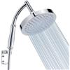 Voolan Soffione a Pioggia con Braccio Doccia a Mano, Soffioni Doccia ad Alta Pressione con Finitura Cromata di Lusso, Soffione a Cascata Rotondo da 15cm con Braccio di Estensione e Kit di Supporto