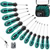Anesty Set di 12 cacciaviti Torx magnetici T5 - T40, a prova di manomissione, cacciavite a stella con magnetizzatore e smagnetizzatore, in acciaio al cromo vanadio
