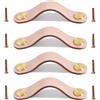 Yuaaoh Maniglie in pelle per mobili 4 pezzi - cassetti e armadi decorativi in pelle 16,8 cm