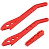 MISIQIMA 2 pezzi bastone scorrevole per sega circolare da tavolo, bastone scorrevole rosso con base, accessorio per sega circolare da tavolo, facile da usare, protegge le dita, per spingere il legno