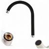 Topolenashop-Canna di Ricambio Rubinetto Cucina Universale Girevole 27 cm | Design Moderno |Direzionabile | Compatibile Lavelli Monoforo | Installazione Facile Nero 87426