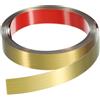QUARKZMAN Bordatura Per Parete Autoadesiva 5 M x 25 Mm, Profilo In Acciaio Inox Con Finitura Spazzolata Per Pareti Soffitti Pavimenti Mobili E Bordo Piastrelle, Colore Oro