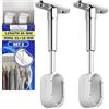 MONTERAL 2 Pezzi Intermedio Supporto Asta Armadio con Ovale Centrale di 31x16 mm - Supporto per Armadio di Colore Cromato è Adatto per Guardaroba - Garanzia di 10 Anni - MONTERAL