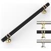 9BUILD 10 Pezzi Distanza fori 192MM Nero Oro Maniglie per mobili da cucina maniglie per mobili maniglie cucina Maniglie per Armadio Maniglie per Mobili Moderni Maniglie Armadio EU0044