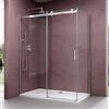 doporro Box Doccia 75x100x195 cm in Vetro Temperato Trasparente 8 mm Porta Scorrevole con Maniglie e Profili Cromati, Trattamento Anticalcare Easy Clean - Ravenna17K