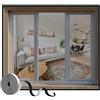 Jespeed Zanzariera per Finestra, 90x100cm Tenda Zanzariere Anti-zanzare Anti-insetti, Traspirante Rete Fine, Nera Tenda anti Mosche per Esterno, Balcone, Terrazzo