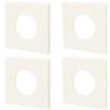 UFURMATE 4 coperture murali per tubi, in ABS, quadrate, autoadesive, per rubinetto, accessori decorativi per tubi dell'acqua (42 mm)