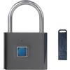 TenixLox Lucchetto per impronte digitali con chiave di emergenza,impermeabile IP66,uso interno/esterno,può essere utilizzato in palestre,cancelli,armadi,valigie