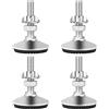 Drenky Piedini per Mobili, 4 pezzi M10 x 50mm Universale Piedini Regolabili di Livellamento Con Silenziosa Base Antiscivolo per Armadio Tavolo Divano