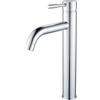 F-DEEN Rubinetto per Lavabo Alto, Miscelatore Monocomando per Lavabo in Bagno, Rubinetto da Bagno in Cromo, Ottone