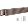 TURvent Griglia di Ventilazione Beige per Porta 450 x 92 mm Doppio Lato - Griglia di Aerazione in Plastica per Passaggio Aria tra Stanze - per Bagno Cucina Garage