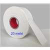 ITF Med® Tape Anelastico Bianco MAXI rotolo 2,5cm x 20 Metri, Tape Sportivo Bianco, Tape Bianco Pallavolo, Tape Sport Calcio, Nastro Anelastico Sportivo, Nastro Bianco Per Taping Sport