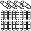 AIWXEEU Set di 20 Fascette in Silicone per Bicicletta, Elastici in Silicone per Bicicletta, Anelli in Gomma Elastica, per Manubrio per Torcia Altoparlante luci (Nero)