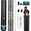 AKLOT Stecca da Biliardo, Stecca Professionale da 58 Pollici con prolunga telescopica Stecca in Legno di Acero Canadese da 19 oz con Vite di Regolazione del Peso Fino a 20 oz e 21 oz con Custodia