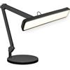 Neatfi XL Lampada da Lavoro LED da 2.500 Lumen, 30 W - Paralume Extra Largo da 22 (56 cm) | 324 LED SMD | 5 Modalità di Illuminazione | 3000K-6000K | Dimmerabile | Casa e Ufficio (Nero, CCT con base)