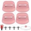 FunWorth 4 Manopole per Coperchio Della Pentola in Bachelite, Manopole di Universali Resistenti al Calore, Senza BPA con Pomello di Ricambio per Coperchio in Vetro con Foro (Rosa)