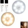Zuahaly Set di 2 luci notturne con sensore di movimento, ricaricabili, illuminazione LED intelligente per corridoi, cucine, scale e camere dei bambini, facile installazione e luce lenitiva