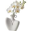 Yizzwtc Vaso a Forma di Corpo Donna, Vaso Corpo Femminile Bianco, Vasi Decorativo in Ceramica Bianco Moderno Minimalista per Soggiorno Camera da Letto Casa e Ufficio 21x18.5cm (Bianco Opaco)